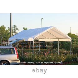 10 ft. W x 20 ft. D Max AP Canopy Cover in White Waterproof UV Resistant Fabric