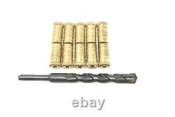 10 x Brass Screw Concrete Pool Deck Anchor + Drill Bit For Swimming Pool Cover