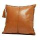 100% Genuine Soft Lambskin Leather Pillow Decorative Cushion Cover Home Decor