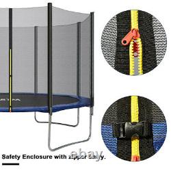 10FT 12FT 14FT Trampoline Safety Enclosure Nets Spring Cover Ladder Anchor Kit