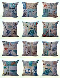 10pcs cushion covers sailing beach anchor shells throws and cushions