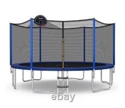 12ft 14ft Premium Outdoor Trampoline for Kids with Safety Enclosure Net RRP £299