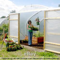 16FT Wide Poly Tunnels Commercial Garden Polytunnel Plastic Covers Spares