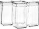 2 Quart Stackable Glass Jar With Lid (8 Piece, All Glass)