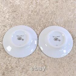 2 Sets x Hermes Tea Cup Saucer with Top Cover Lid CHAINE D'ANCRE PLATINUM withBox