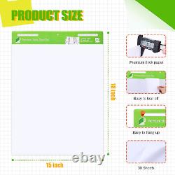 20 Pads Premium Sticky Easel Pad, 15 in X 18 In, White, 30 Sheets/Pad, Anchor Ch