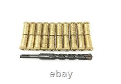 20 x Brass Screw Concrete Pool Deck Anchor + Drill Bit For Swimming Pool Cover