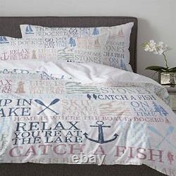 3 Piece Bedding Set Comforter/Quilt Cover Set Queen Size Nautical Anchor Duve