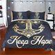 3d Anchor Eye Letter Golden Black Quilt Cover Set Bedding Sets Pillowcases 64