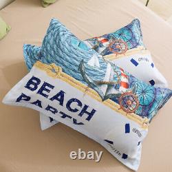 3D Anchor Ocean Pattern Cartoon Quilt Covers Duvet Covers Set Bedding