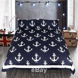 3D Anchor Pattern 24 Bed Pillowcases Quilt Duvet Cover Set Single Queen King AU