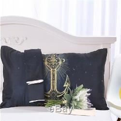 3D Anchor Pattern 4005 Bed Pillowcases Quilt Duvet Cover Set Single Queen CA
