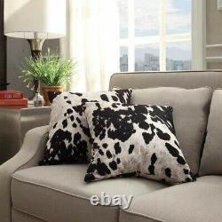 4 X Real Fur Cowhide Leather Pillow Patchwork Cushion Covers Cow Rugs 16 x 16