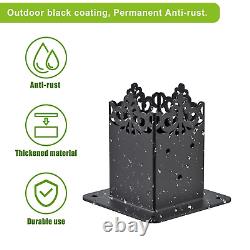 4X4 Post Base 4PCS, Thick Steel 4X4 Post Bracket, (Inner Size 3.6'' X 3.6'')