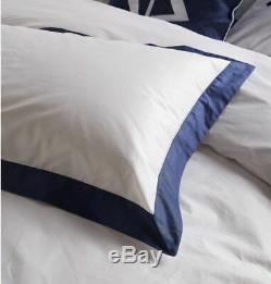 4pc. 6pc Egyptian Cotton Embroidered Nautical Anchor Queen King Duvet Cover Set