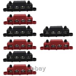 4x 4 Stud Bus Bar Distribution Blocks Bus Bar with Cover Battery Junction Block