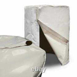 55 Gallon Barrel Cover White Vinyl Heavy Duty Rain Water Drum Cover 4 Pack