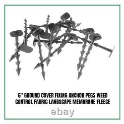 6 Ground Cover Fixing Anchor Pegs Weed Control Fabric Landscape Membrane Fleece