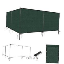 6'Hx24'W Outdoor Freestanding Privacy Screen Fence Panels with 0 6'x24' Green