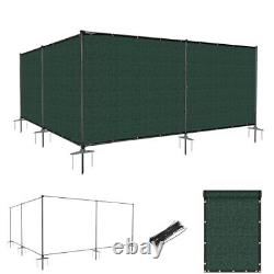 6'Hx24'W Outdoor Freestanding Privacy Screen Fence Panels with 0 6'x24' Green