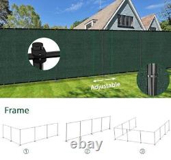 6'Hx24'W Outdoor Freestanding Privacy Screen Fence Panels with 0 6'x24' Green