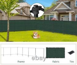 6'Hx24'W Outdoor Freestanding Privacy Screen Fence Panels with 0 6'x24' Green