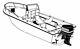 7oz Boat Cover Scout 245 Xsf With Pulpit With Anchor Davit 2012-2014