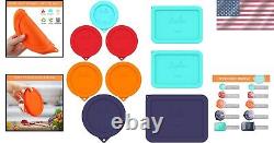 9-Pack Silicone Replacement Storage Lids for Anchor Hocking & Pyrex Glass Bowls