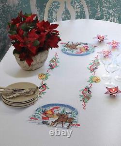 ANCHOR Deer Suppers Tablecloth Cross Stitch Kit