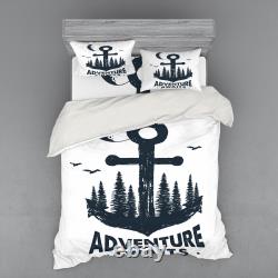 Ambesonne Adventure Theme Bedding Set Duvet Cover Sham Fitted Sheet in 3 Sizes