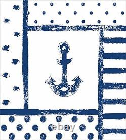 Ambesonne Anchor Duvet Cover Set Grunge Murky Boat Anchor Silhouette with Pol