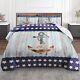 American Flag Wood Anchor Comforter Set For Kids Toddlers Teens Adults King