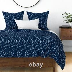 Anchor Anchors Nautical Nursery Baby Summer Sateen Duvet Cover by Roostery