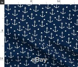Anchor Anchors Nautical Nursery Baby Summer Sateen Duvet Cover by Roostery