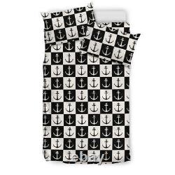 Anchor Black And White Patter Bedding Set