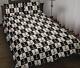 Anchor Black And White Patter Quilt Bed Set