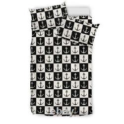 Anchor Black and White Patter Bedding Set