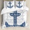 Anchor Duvet Cover Doodle Marine Motif