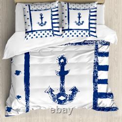 Anchor Duvet Cover Grunge Boat Navy Theme