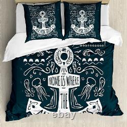 Anchor Duvet Cover Hand Drawn Hipster