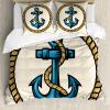 Anchor Duvet Cover Sailor Emblem With Rope