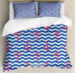 Anchor Duvet Cover Set Geometric Coastal Design