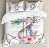 Anchor Duvet Cover Set Spring Blossoms Feathers