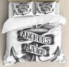 Anchor Duvet Cover Set Tattoo Style Old
