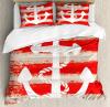 Anchor Duvet Cover Set With Pillow Shams Rope Stripes Nautical Print