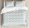 Anchor Duvet Cover Set With Pillow Shams Yachting Waves Stars Print