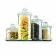 Anchor Hocking Apothecary Jar Canister Set With Ball Lid, 4-piece Set, Clear