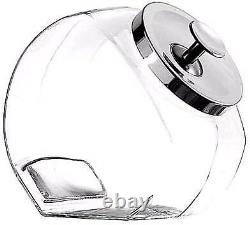 Anchor Hocking Glass 1/2 Gal Penny Candy Jar with Chrome Cover