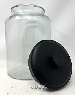 Anchor Hocking Montana Glass Jar with Fresh Sealed Lid, Black Metal, 2.5 Gal. 4 PK