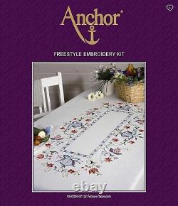 Anchor Maia AI07132 Folklore Tablecloth Embroidery Kit, 55 by 94-1/2-Inch